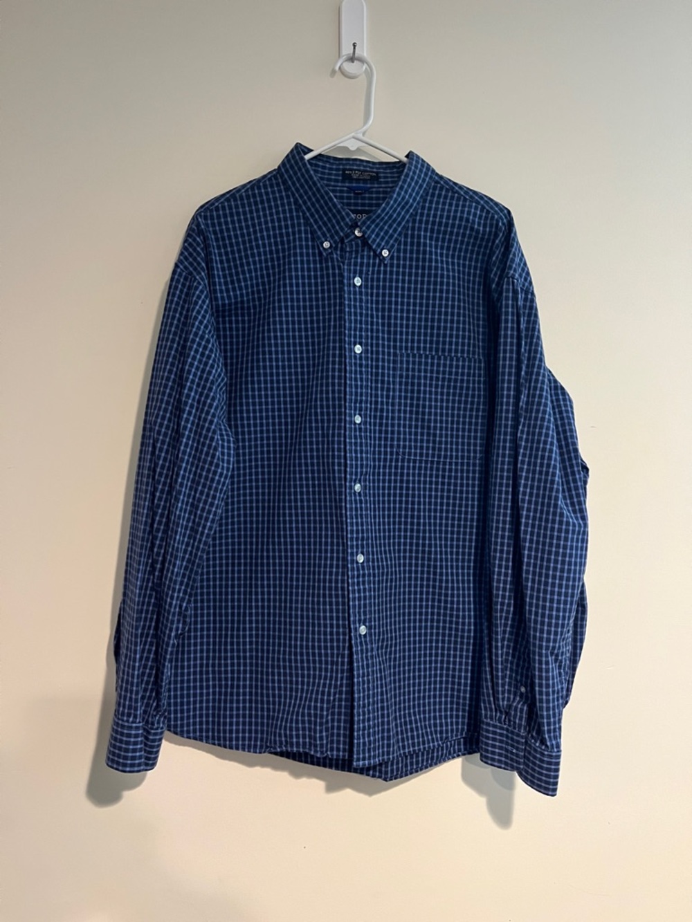 ♻️ IZOD blue checked shirt